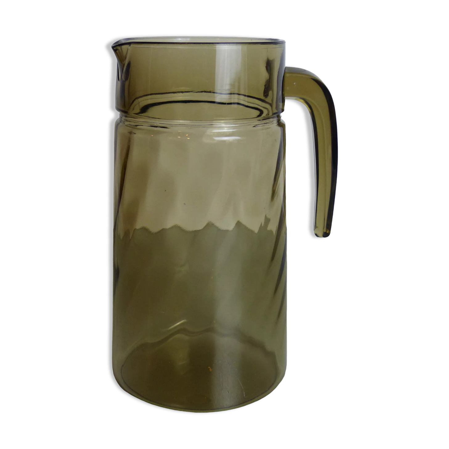 Smoked glass pitcher