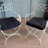 Set of garden seats, made of iron