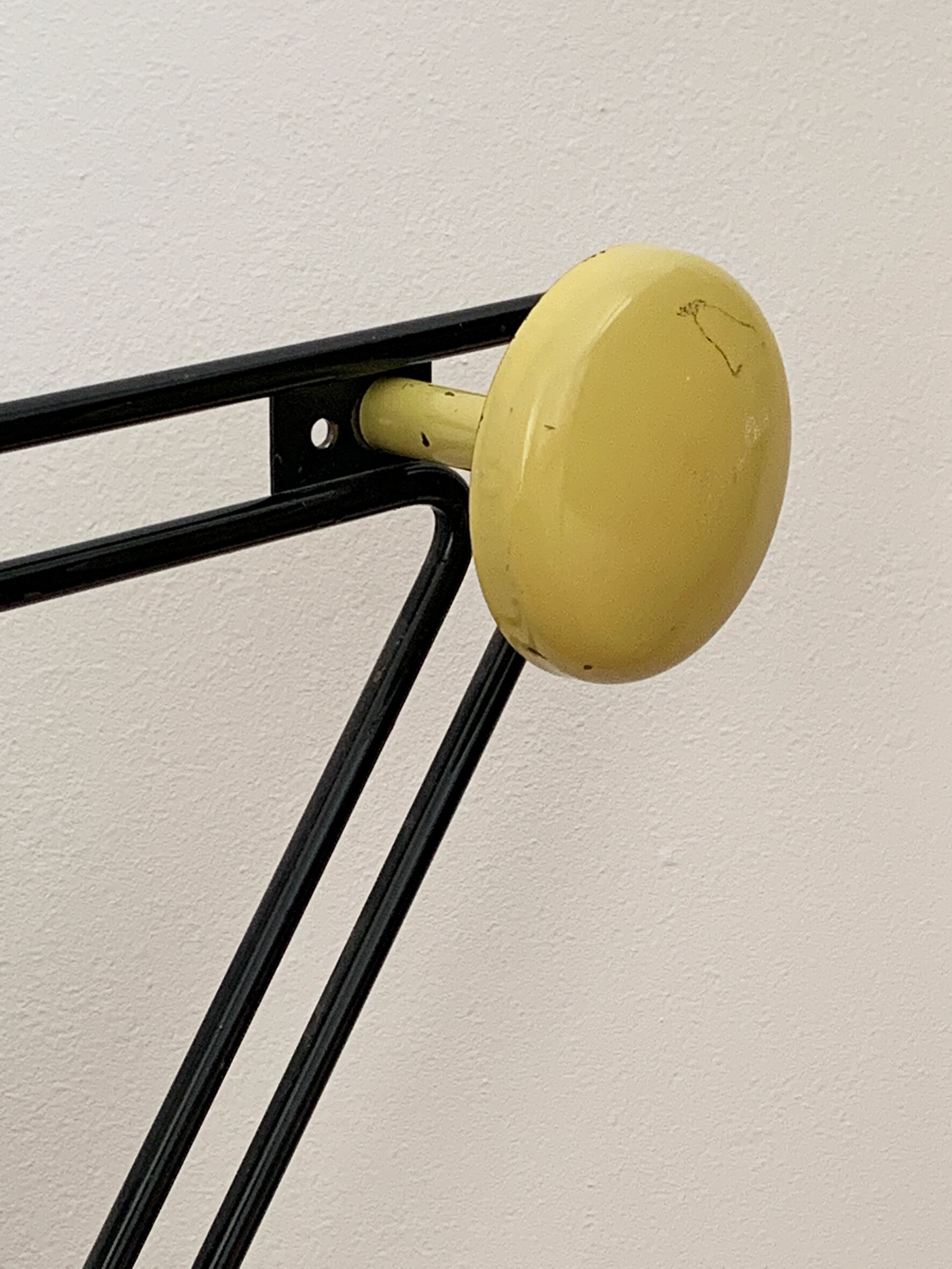 Mid-century metal wall-mounted coat rack