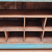 Old merchant's counter in Burmese teak.