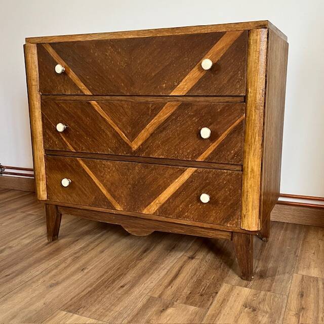 Commode marquetée  3 tiroirs