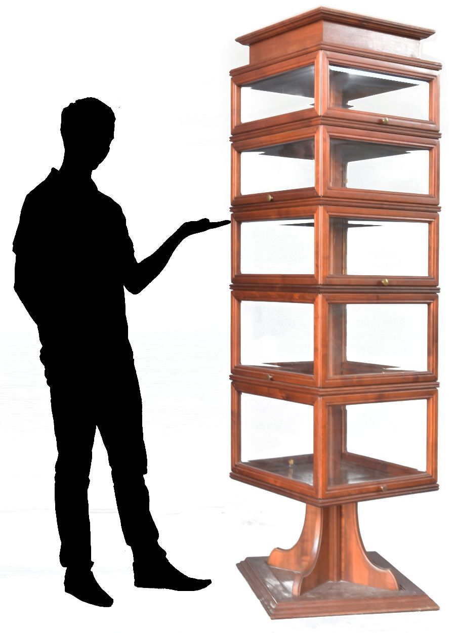 Amazing revolving showcase in 50s cherry