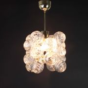 1 of 3 Small Spectacular Sputnik Suspension with Snowballs Doria, Germany, 1970s