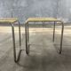 Pair of vintage 1970s wicker/chrome stools