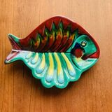 Plat vintage en forme de poisson Cérenne Vallauris