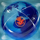 Original Poster Tourism "Air France World Air Network" 62x100cm 1948