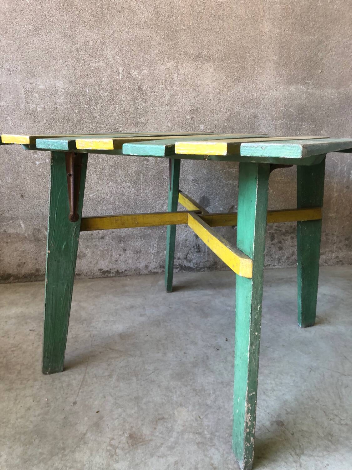 Vintage patinated garden table