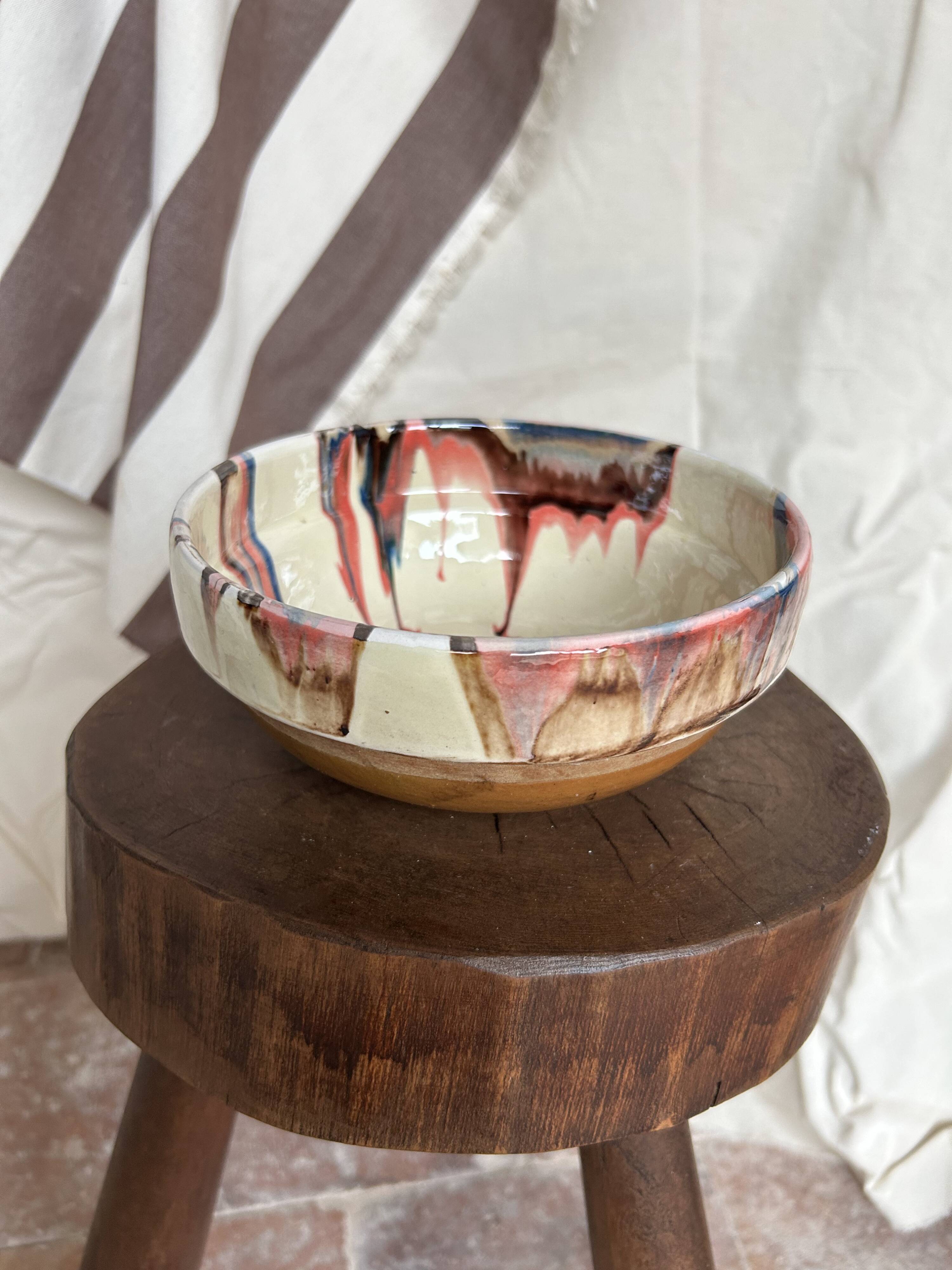 Painted terracotta bowl