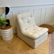 Vintage boucle armchair in ecru – 1970s / cosy design