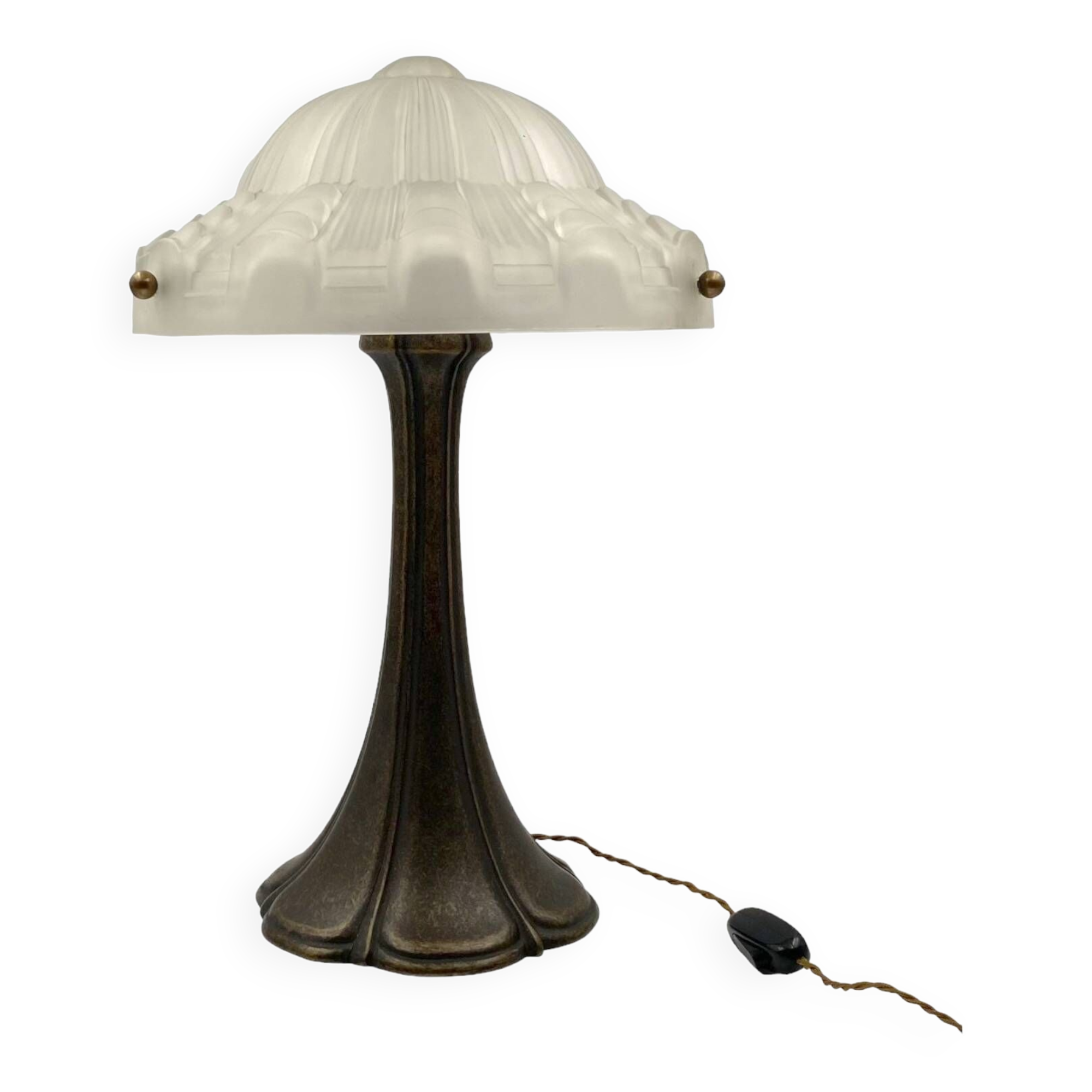 Art Deco bronze table Lamp, France ca. 1930s