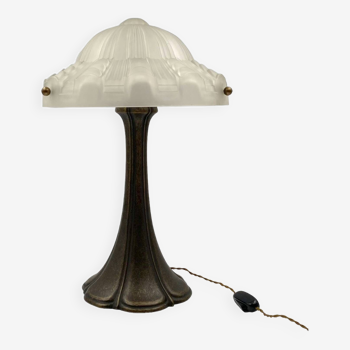 Art Deco bronze table Lamp, France ca. 1930s