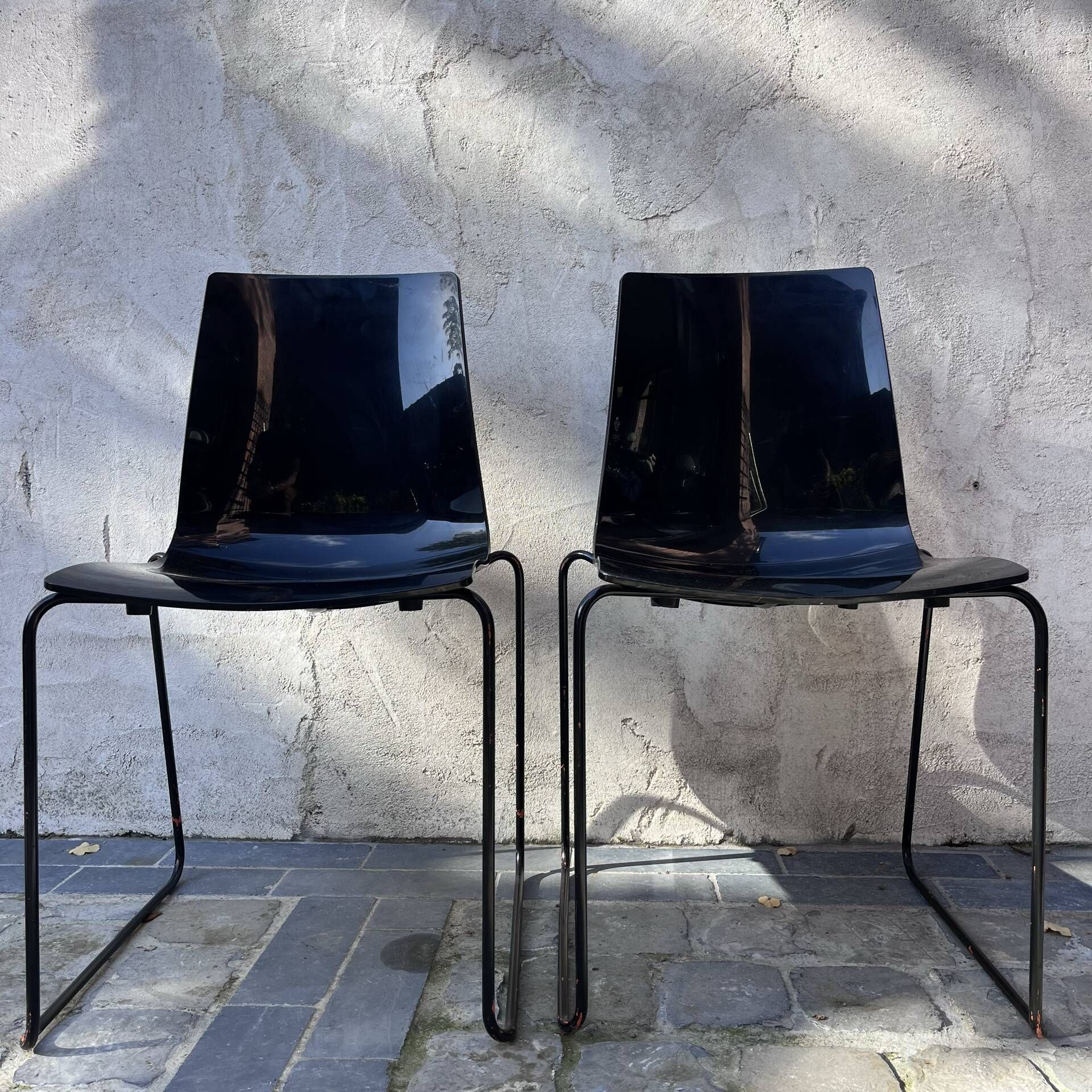 2 polycarbonate chairs 1980