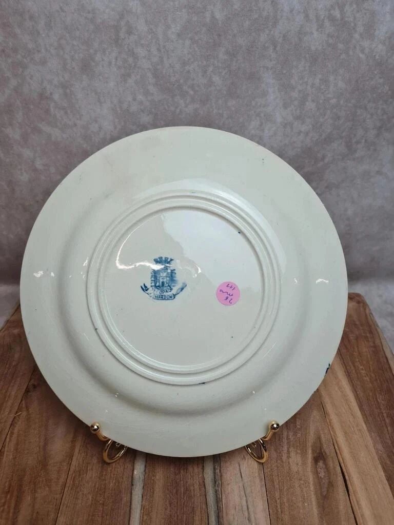 Antique Gien plate model Chardon Terre de Fer