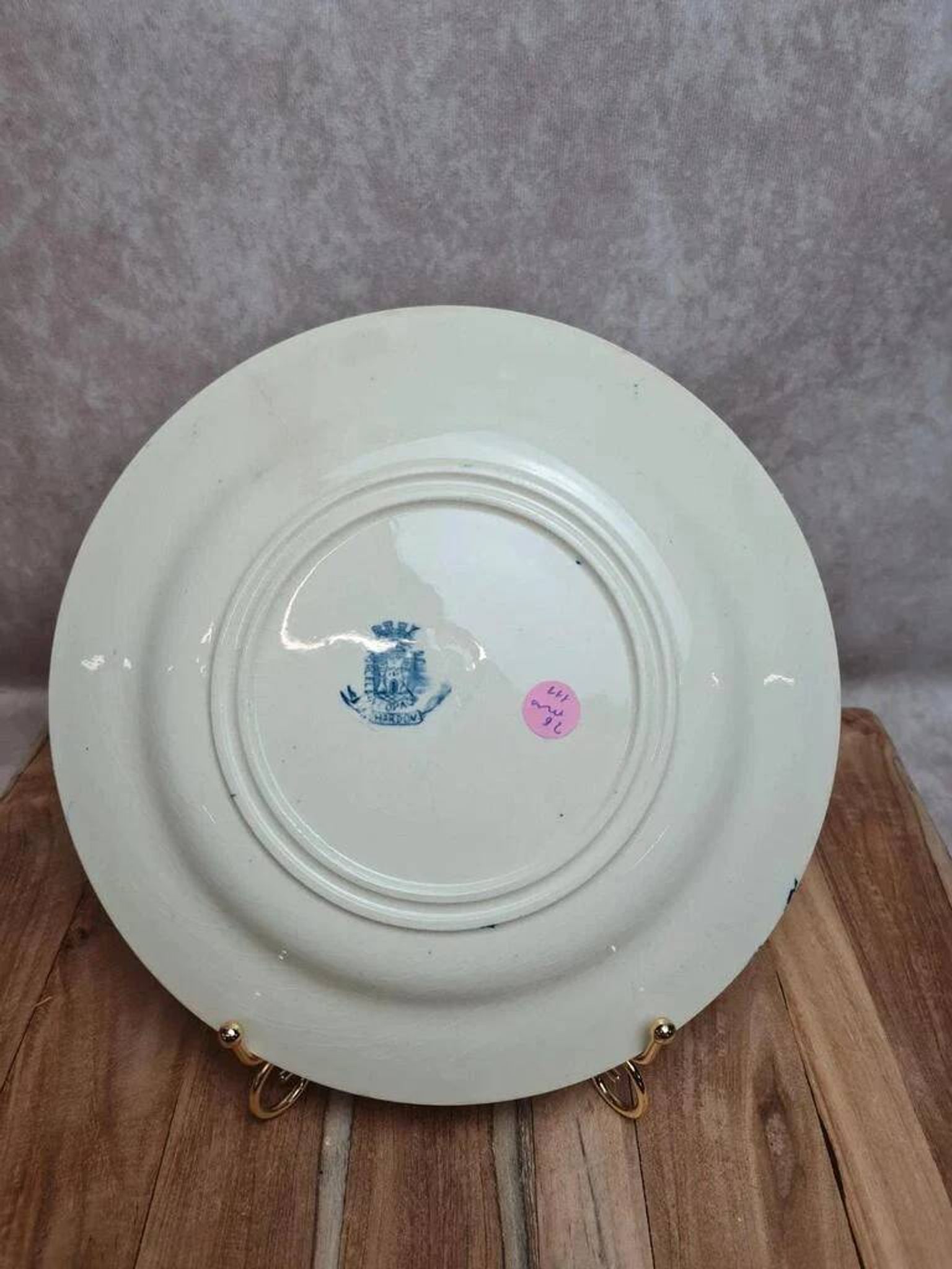 Assiette ancienne Gien modèle Chardon Terre de Fer