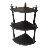 Napoleon III blackened walnut corner shelf