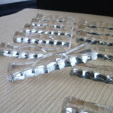 Box of 12 crystal knife holders Triangular shape