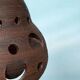 Suspended Japandi lamp in ceramic from the 60s/70s, vintage boho lamp.