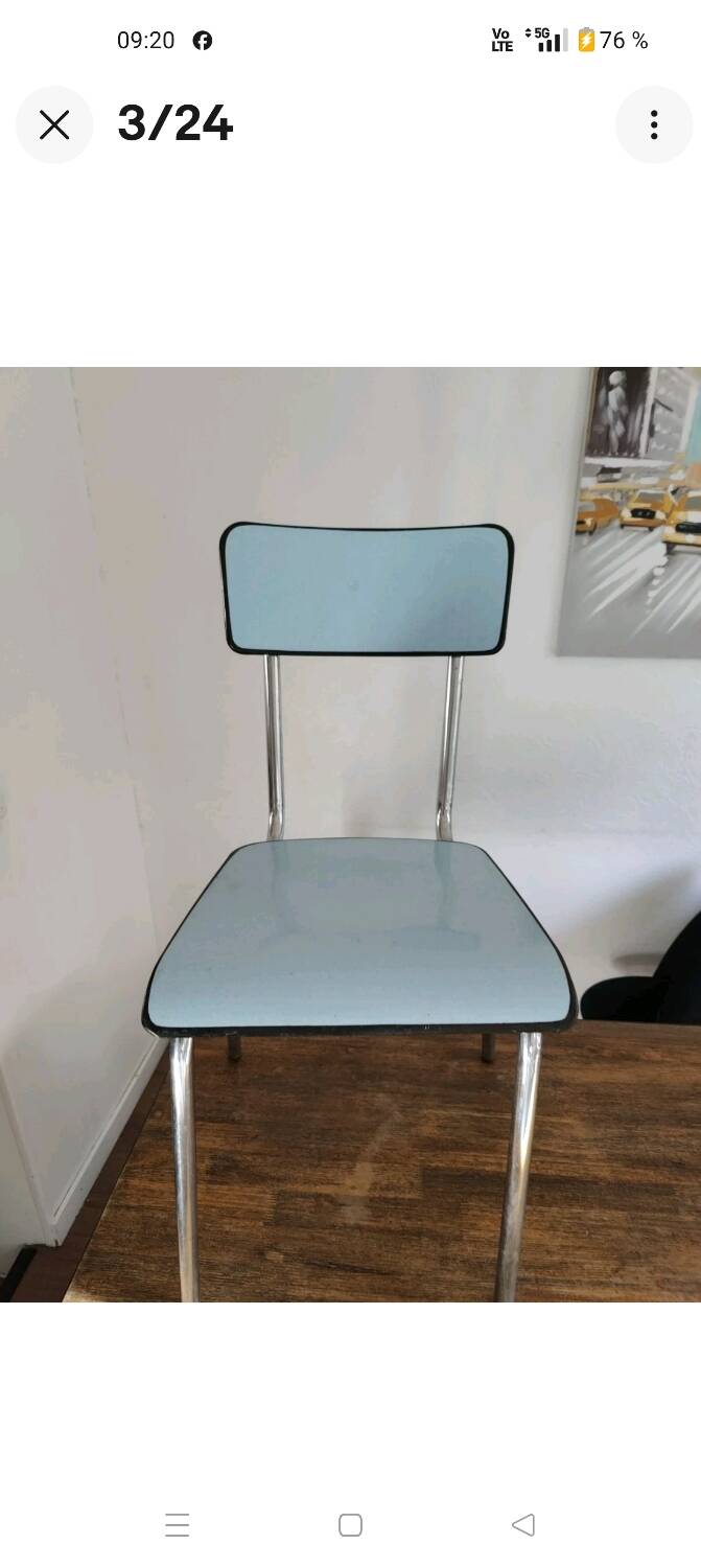 Jacques Hitier chair for Tubauto, 1950s, Bakelite style seat