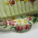 Plat à asperges barbotine KG St-Clément art-nouveau
