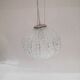 60s round chrome and glass pendant