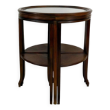 Pedestal table / nesting tables convertible into 2 side tables, Art Nouveau, France, 1910