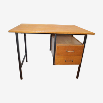 Bureau vintage en fer et bois