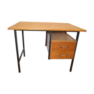 Bureau vintage en fer et bois