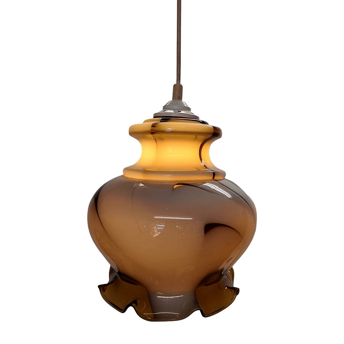 Vintage French goblet-shaped pendant lamp