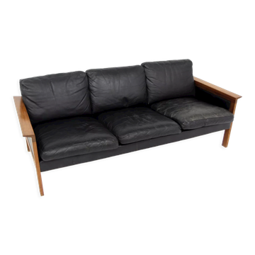 Scandinavian leather sofa, Möbel-Ikea, Sweden, 1960