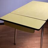 Yellow formica table