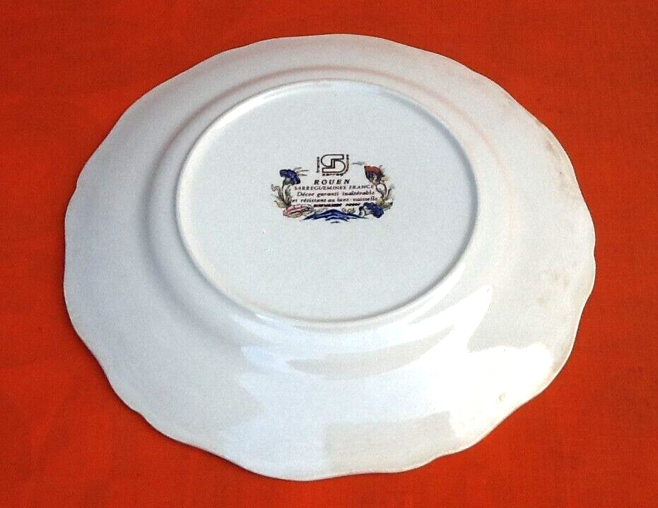 Polychrome plate Sarreguemines Rouen model