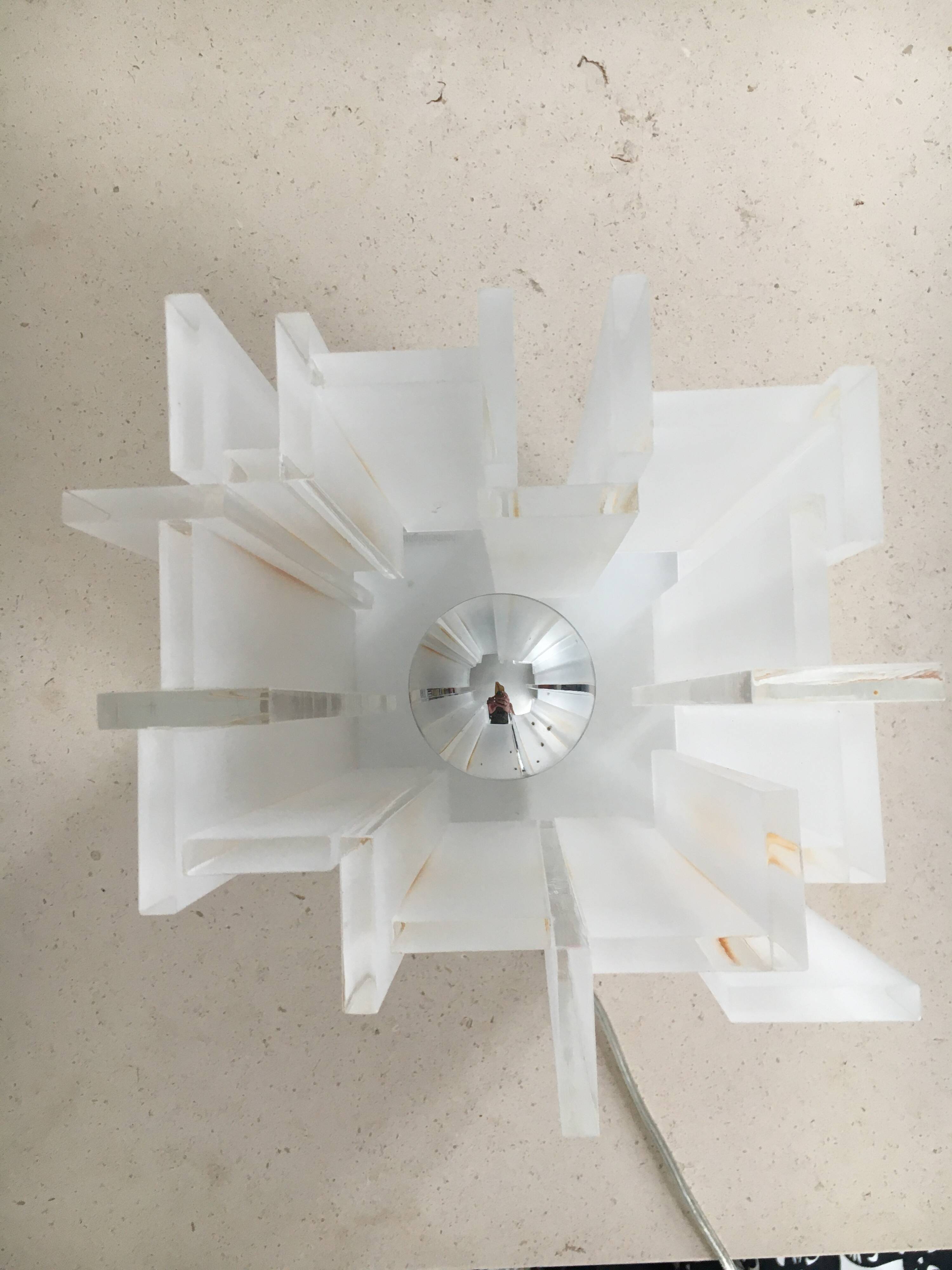 Gerhard Berg. Table lamp, "berg table", northern lighting, 1990s/2000s, plexiglass.