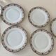 Set of 7 flat plates in Limoges porcelain