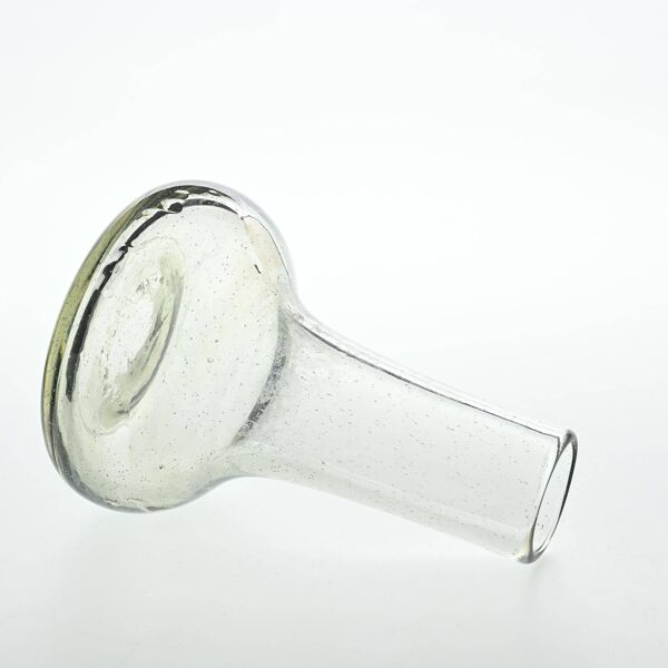 Vase soliflore en verre soufflé par Claude Morin, Dieulefit circa 1975