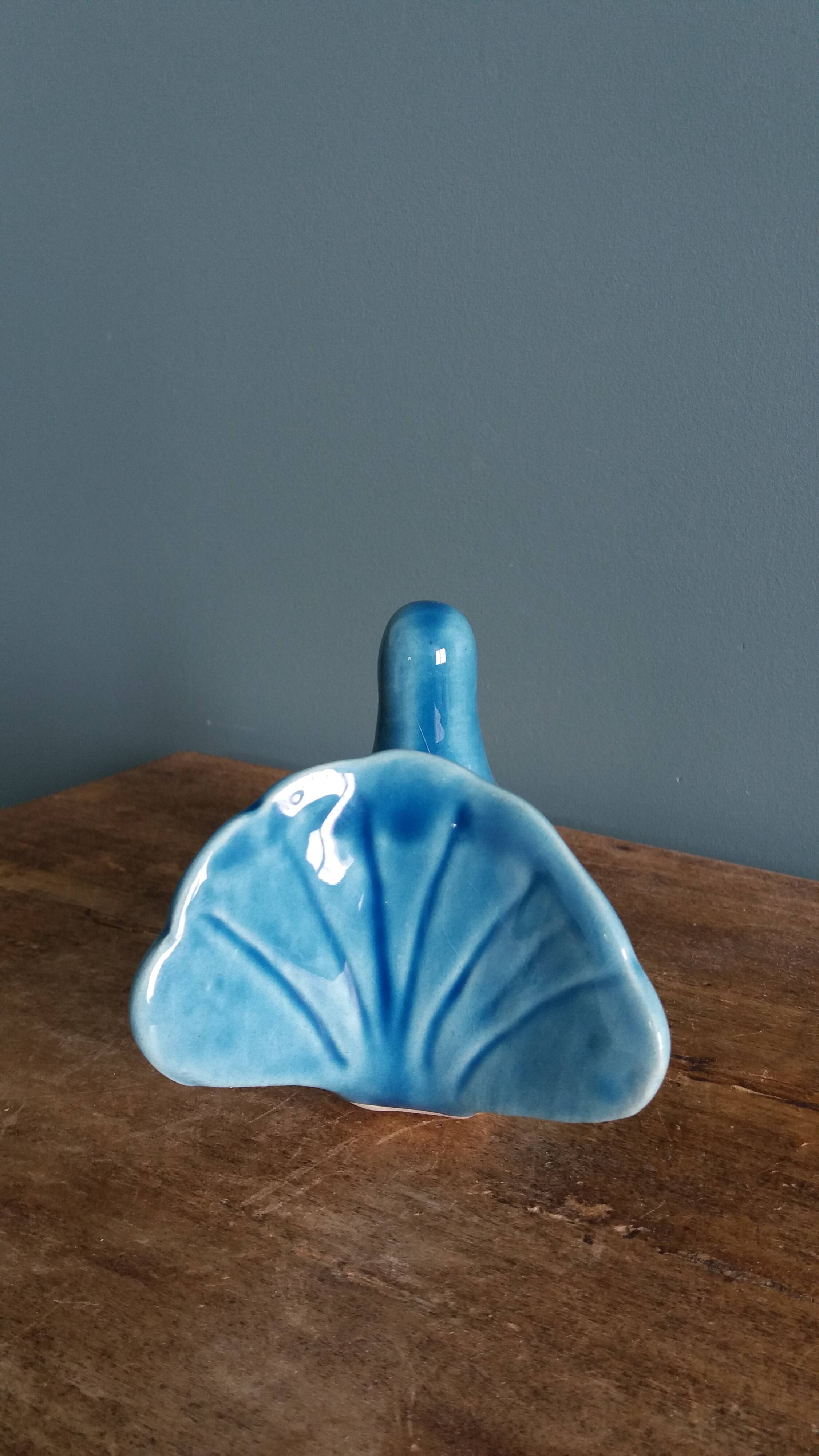 Dove bird vase flower holder in ceramic signed Saint Paul de Vence