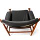 Bwana armchair in teak and leather by France and Son by Finn Juhl