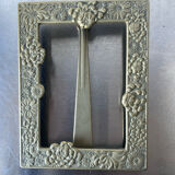Antique Japanese Bronze Metal frame  13.5 cm x 10.5cm
