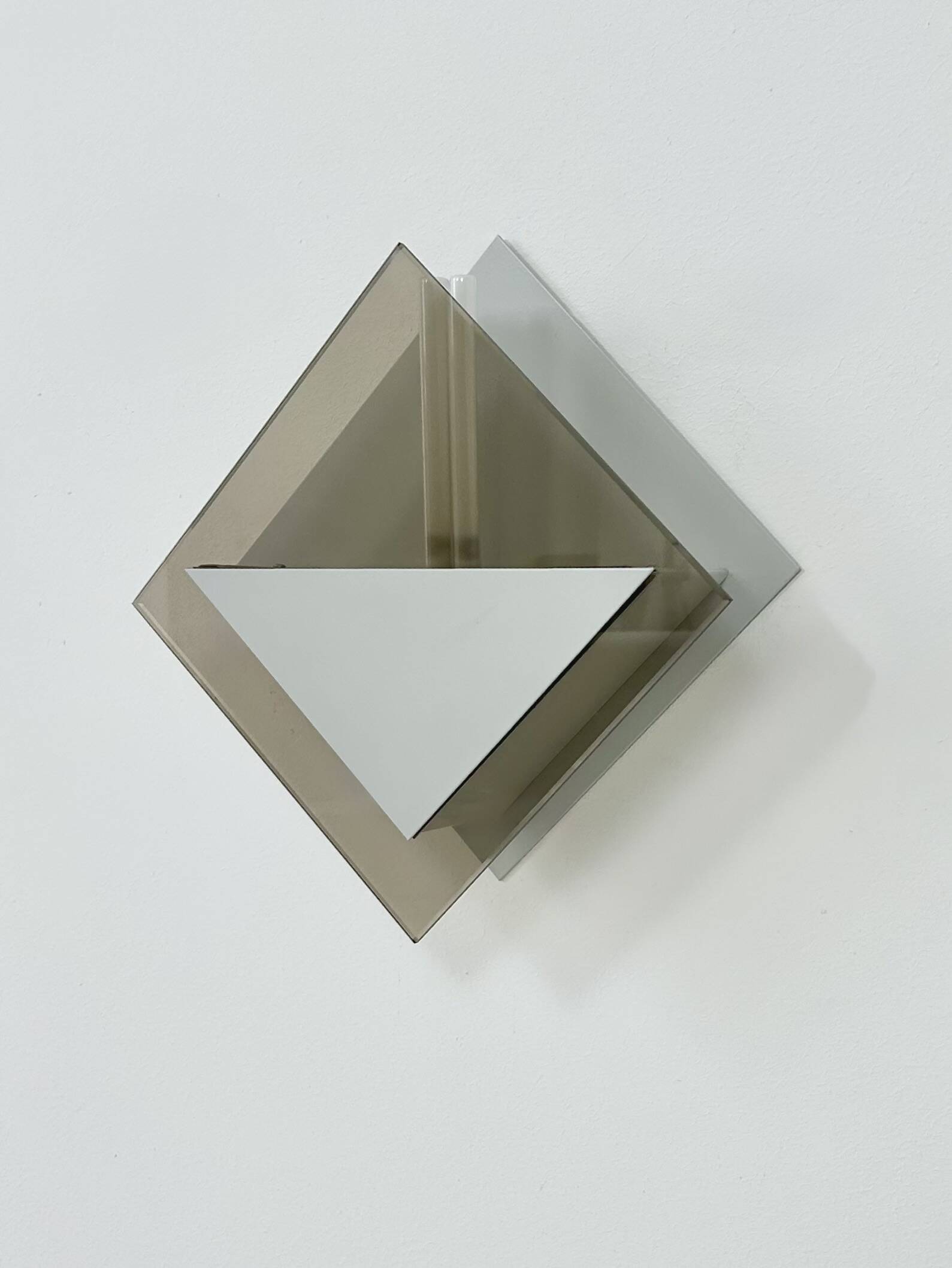 Pair of vintage wall lights Glass Light Studio model 20623, France, 1980