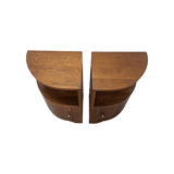 French Art Deco Oak Bedside Tables, 1920/30s