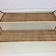 Suite of 2 50s shelves made of metal and rattan