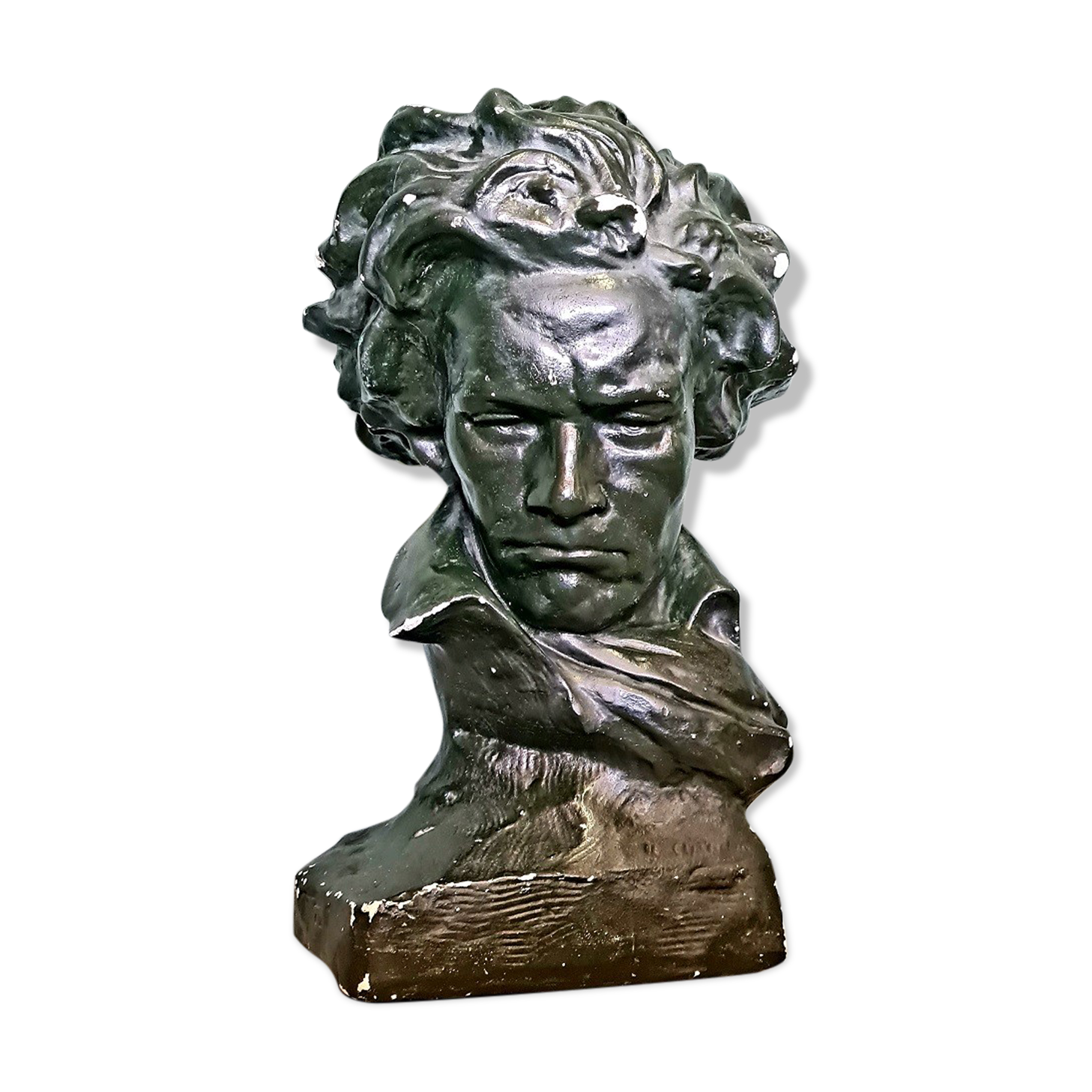 Vintage Plaster Bust Beethoven after Ugo Cipriani