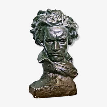 Vintage Plaster Bust Beethoven after Ugo Cipriani