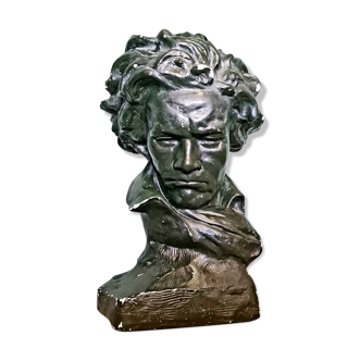 Vintage Plaster Bust Beethoven after Ugo Cipriani