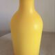 Vintage Hand-Blown Yellow Frosted Satin Glass Apothecary Vase - 1970s