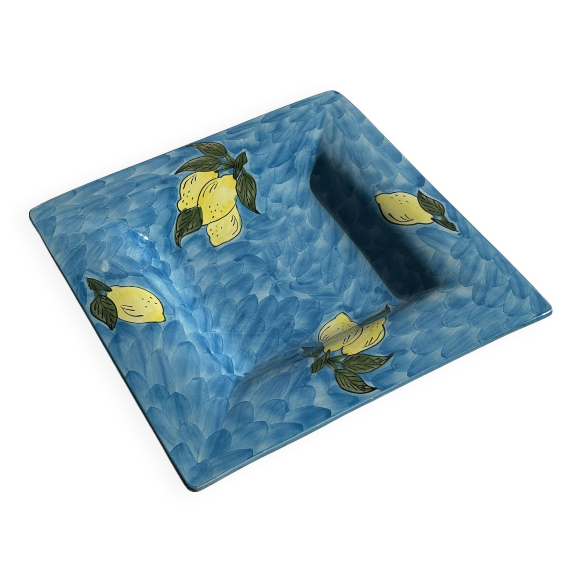 Large square dish with lemon pattern 33cm Aleya Slim