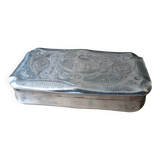 Napoleon III style snuffbox in finely decorated silver