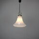 1970s Czechoslovak Adjustable Mid-Century Bell Form Glass Pendant Lamp