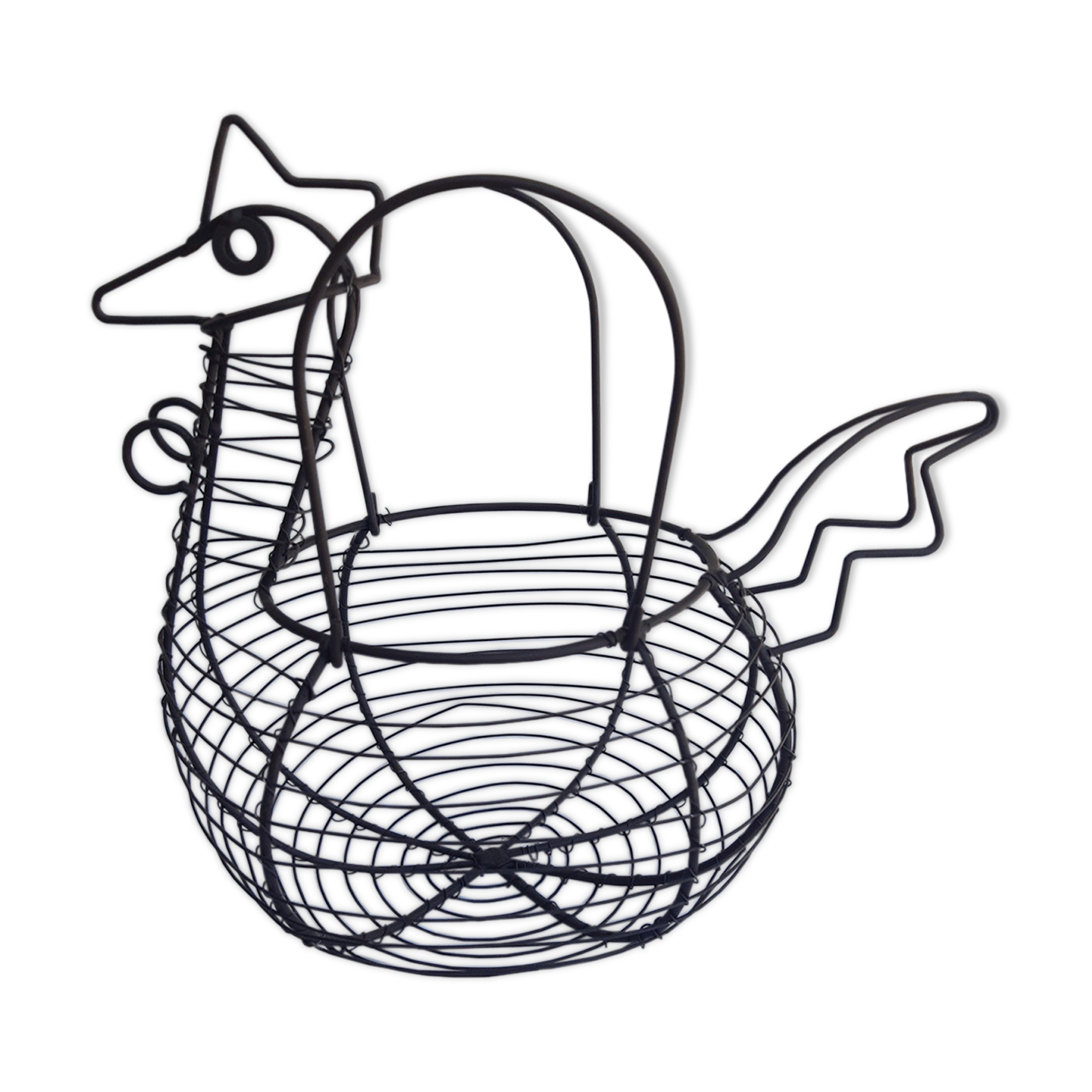 Old metal egg basket