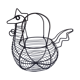 Old metal egg basket
