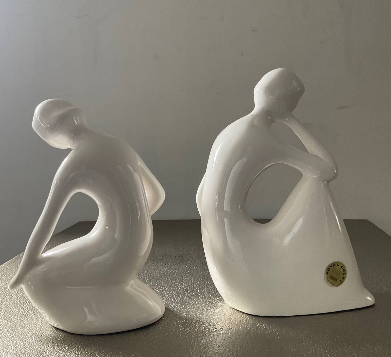 Pair of Delft ceramic bookends from the 70s